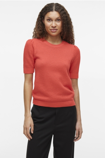 Vila Trui VIDALO O-NECK S/S KNIT TOP - NOOS 14084421 DUBARRY