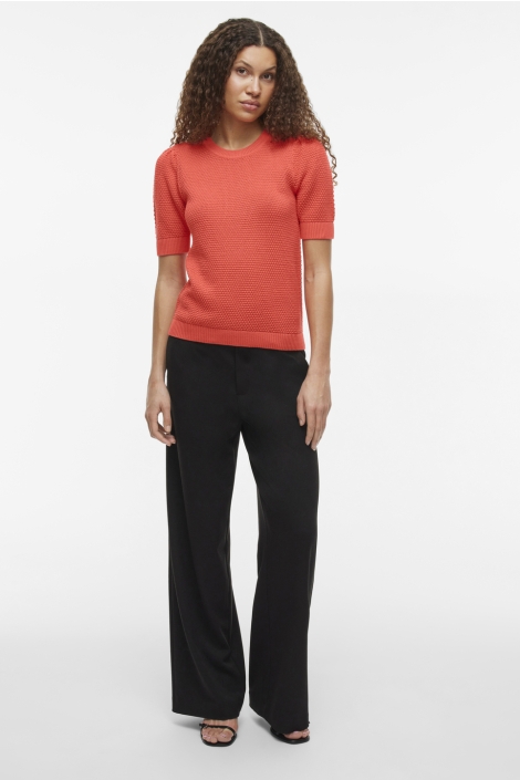 Vila vidalo o-neck s/s knit top - noos