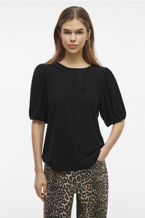 Vila vikally o-neck 2/4 top - noos