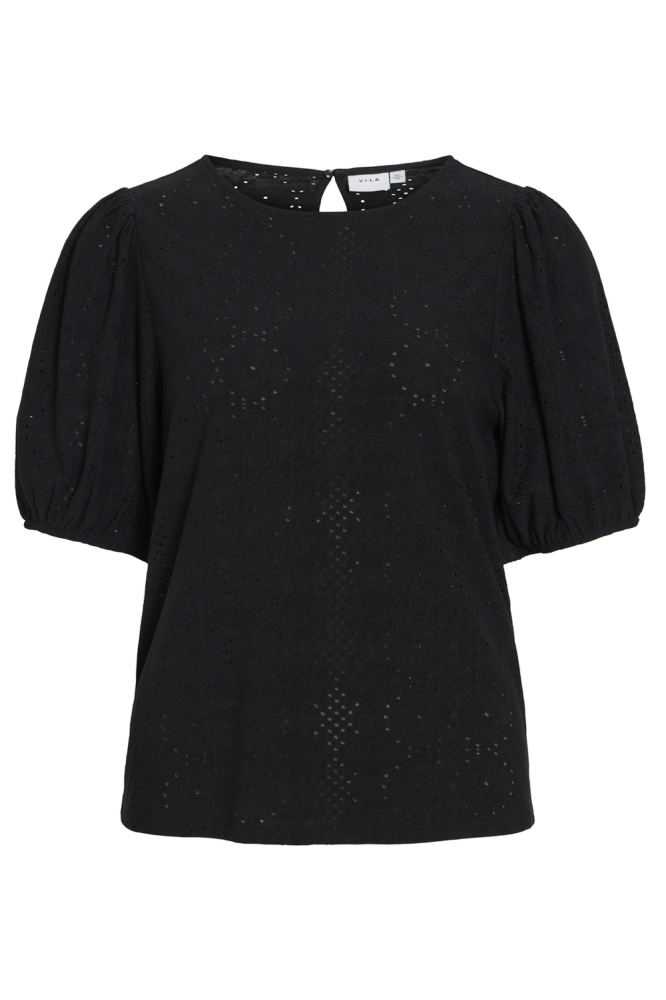 VIKALLY O-NECK 2/4 TOP - NOOS 14101667 BLACK BEAUTY