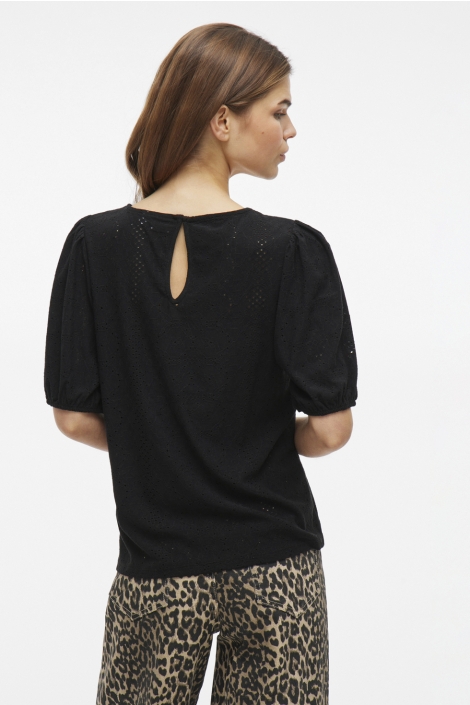 Vila vikally o-neck 2/4 top - noos