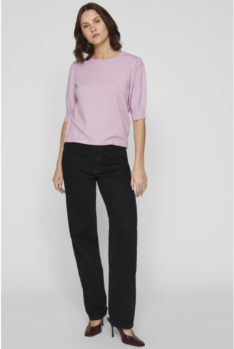 Vila viril 2/4 sleeve o-neck knit top -