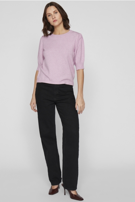 Vila viril 2/4 sleeve o-neck knit top -