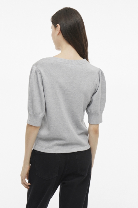 Vila viril 2/4 sleeve o-neck knit top -