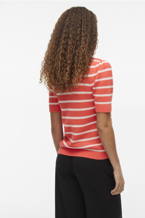 Vila vidalo o-neck s/s stripe knit-noos