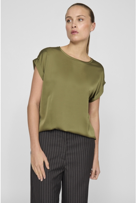 Vila viellette s/s satin top - noos