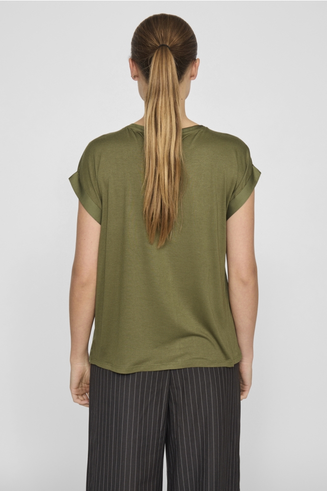 VIELLETTE S/S SATIN TOP - NOOS 14059563 CAPULET OLIVE