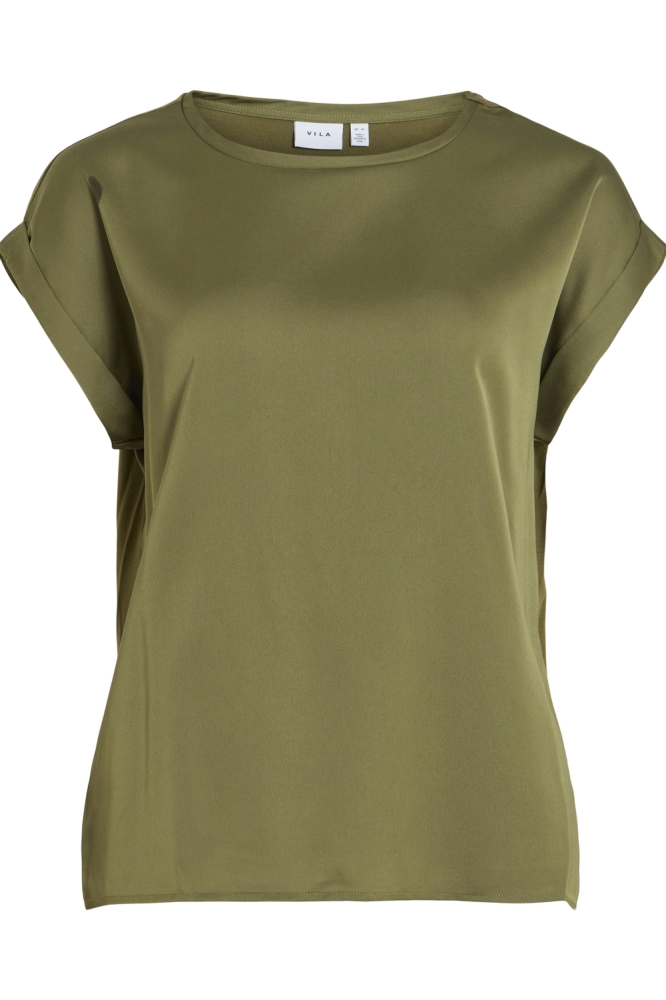 VIELLETTE S/S SATIN TOP - NOOS 14059563 CAPULET OLIVE