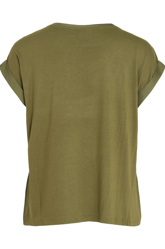 VIELLETTE S/S SATIN TOP - NOOS 14059563 CAPULET OLIVE