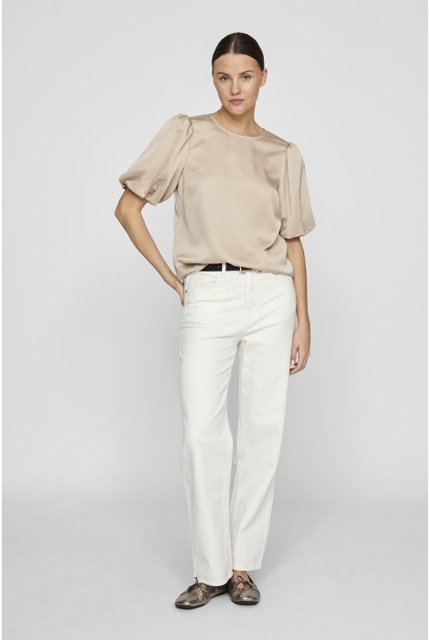 Vila viellette 2/4 satin puff top - noos