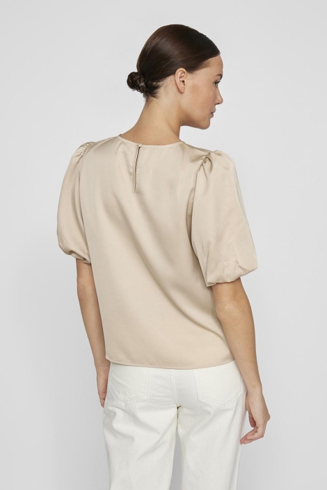 Vila viellette 2/4 satin puff top - noos