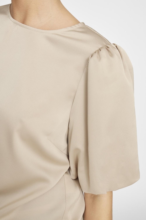 Vila viellette 2/4 satin puff top - noos