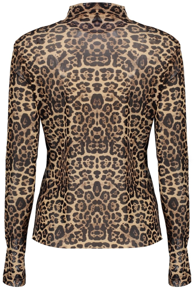 MESH TOP MET LEOPARD PRINT 42881 14 SAND/DARK BROWN