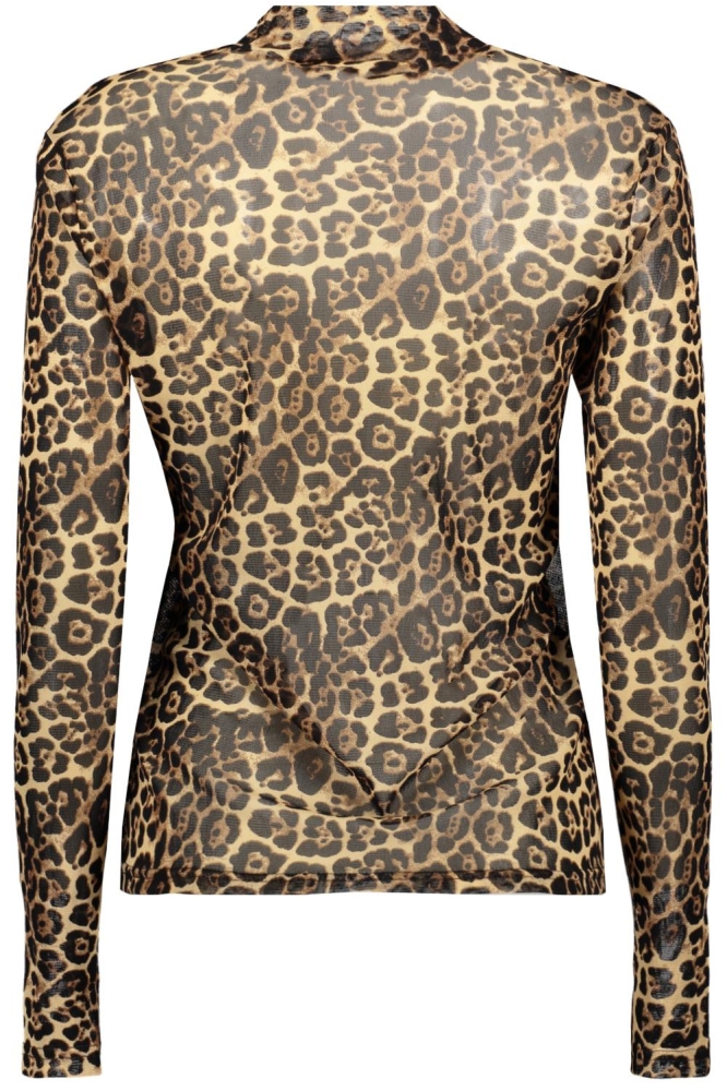 MESH TOP MET LEOPARD PRINT 42881 14 SAND/DARK BROWN