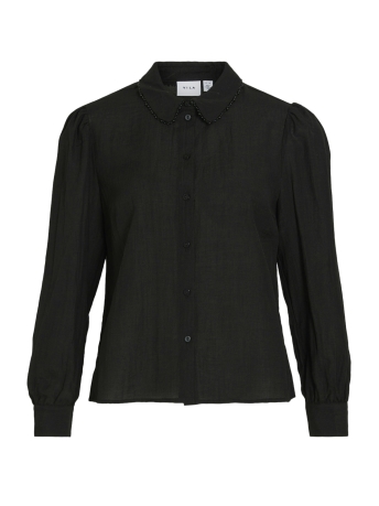 Vila Blouse VIKELLA L/S DETAIL COLLAR SHIRT 14106309 BLACK