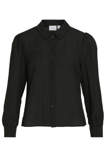 Vila Blouse VIKELLA L/S DETAIL COLLAR SHIRT 14106309 BLACK