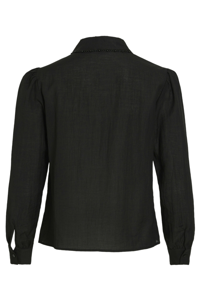 VIKELLA L/S DETAIL COLLAR SHIRT 14106309 BLACK