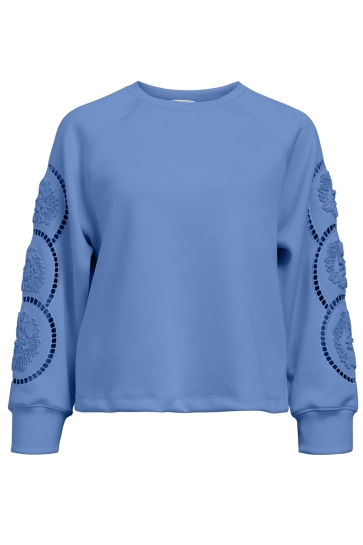 Object Trui OBJDORINA LO L/S SWEAT TOP REP 23045024 Cornflower Blue