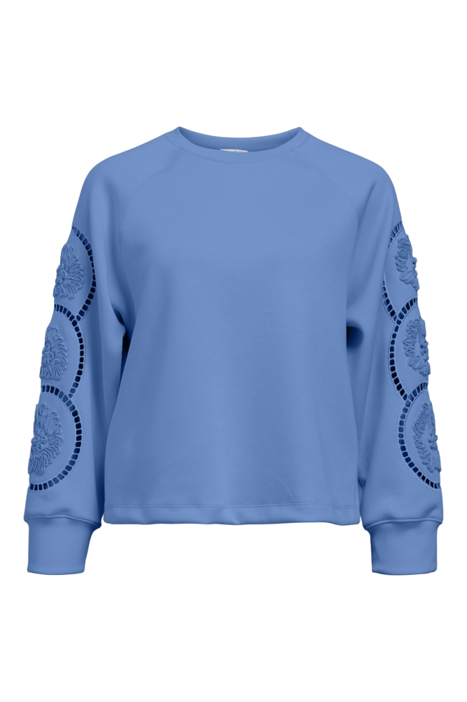 OBJDORINA LO L/S SWEAT TOP REP 23045024 Cornflower Blue