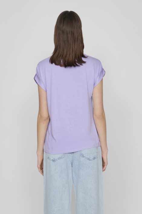 Vila viellette s/s satin top - noos