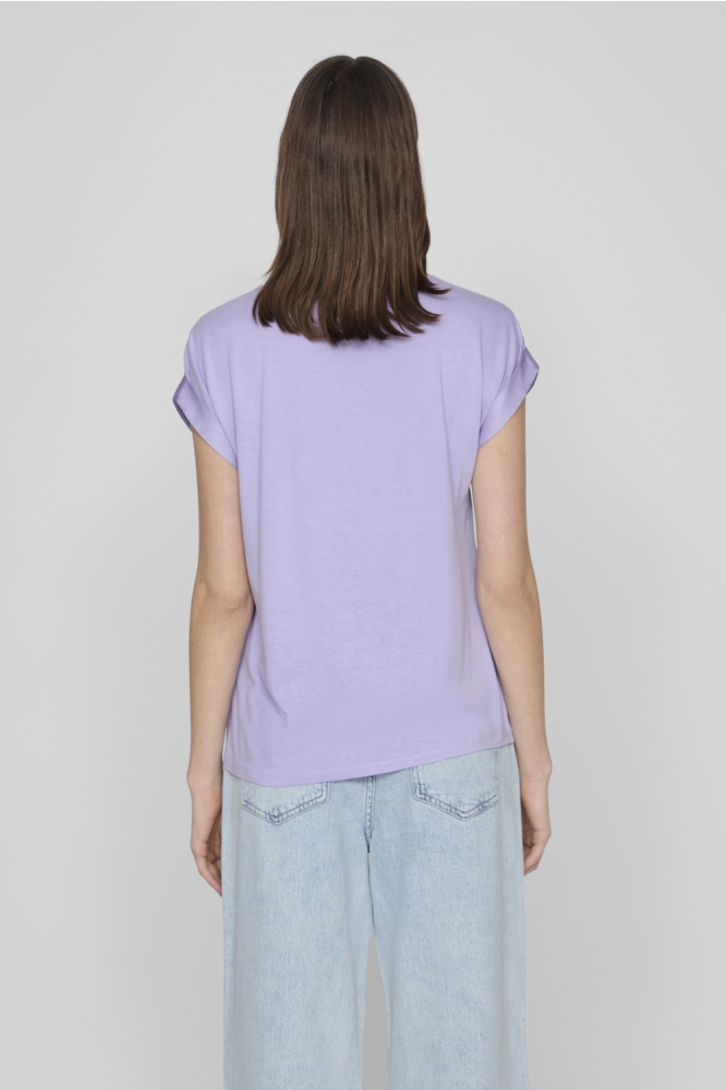 VIELLETTE S/S SATIN TOP - NOOS 14059563 VIOLET TULIP