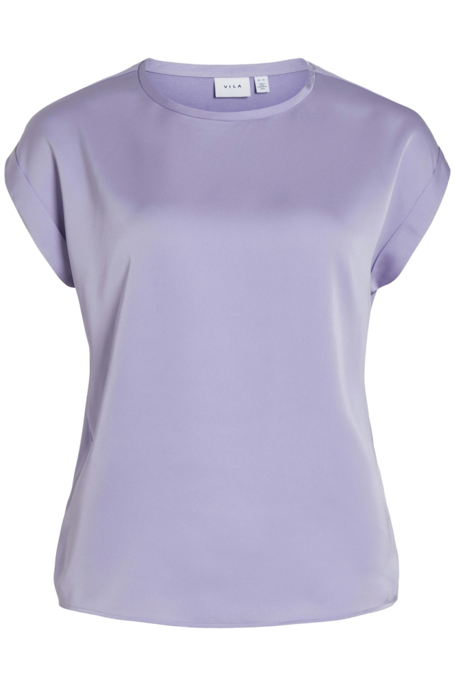 VIELLETTE S/S SATIN TOP - NOOS 14059563 VIOLET TULIP