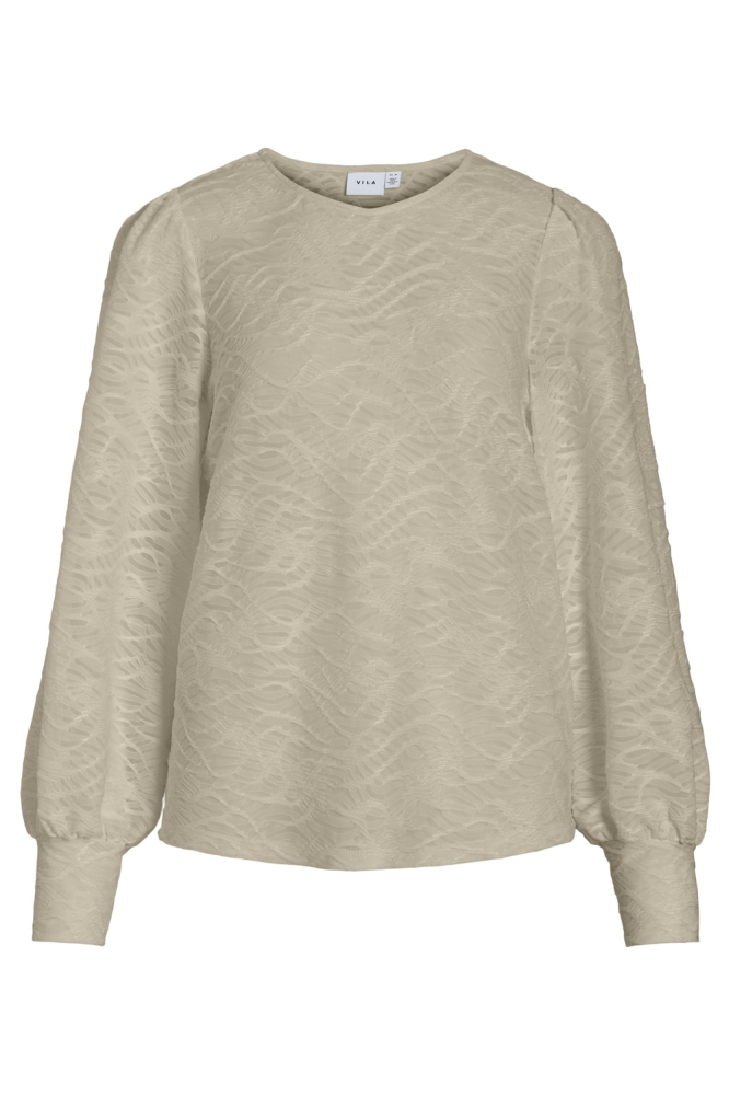 VIFINA L/S O-NECK TOP 2 14107438 FEATHER GRAY