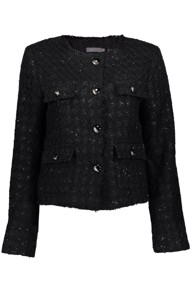 TWEED JASJE MET GLITTERS 45506 10 BLACK