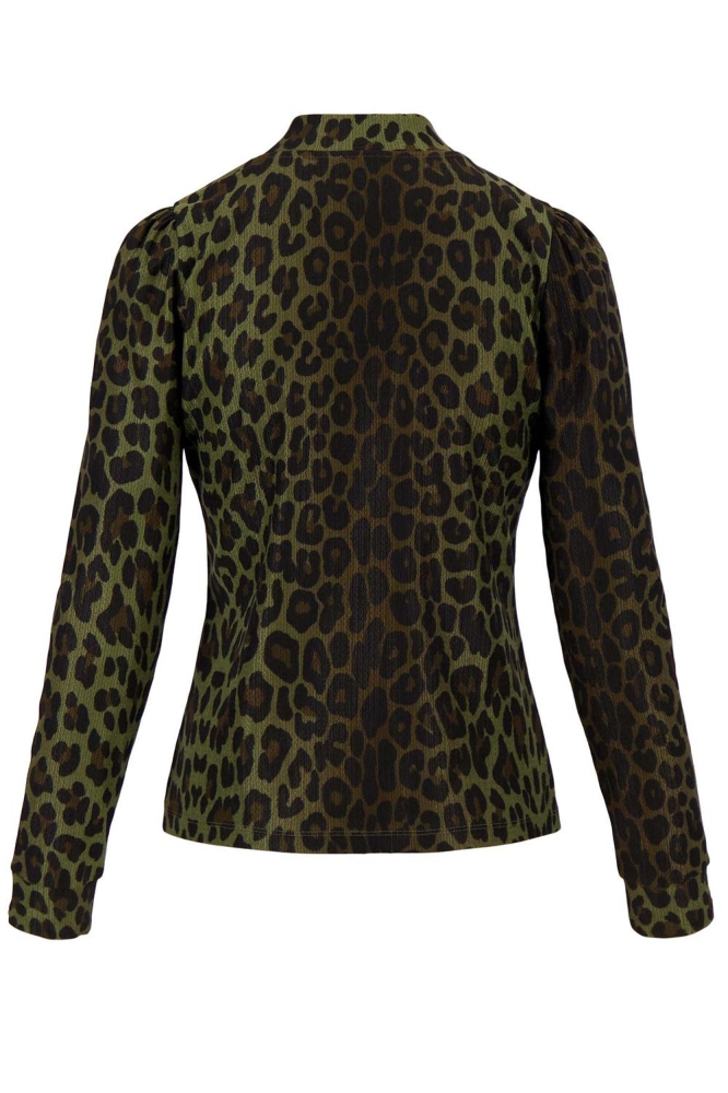 LEOPARD TOP 0304 179 7198 GRIJSGROEN/ZWART