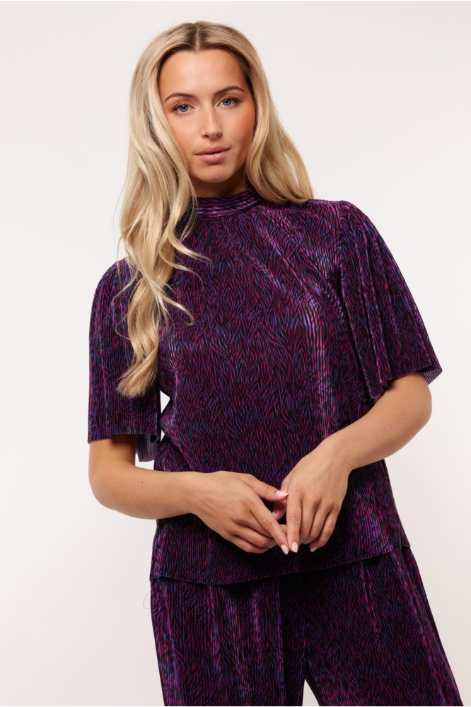 LORE TOP 24NQF05 ZWART/COOL PURPLE