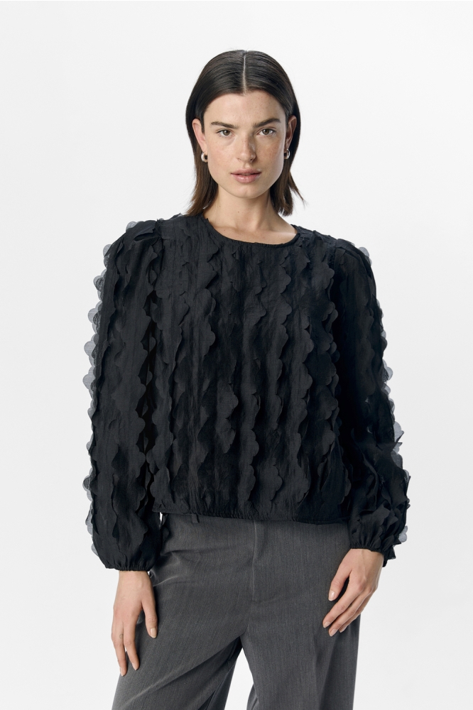 OBJCOLLIE L/S LO TOP E AW FAIR 24 23046554 Black