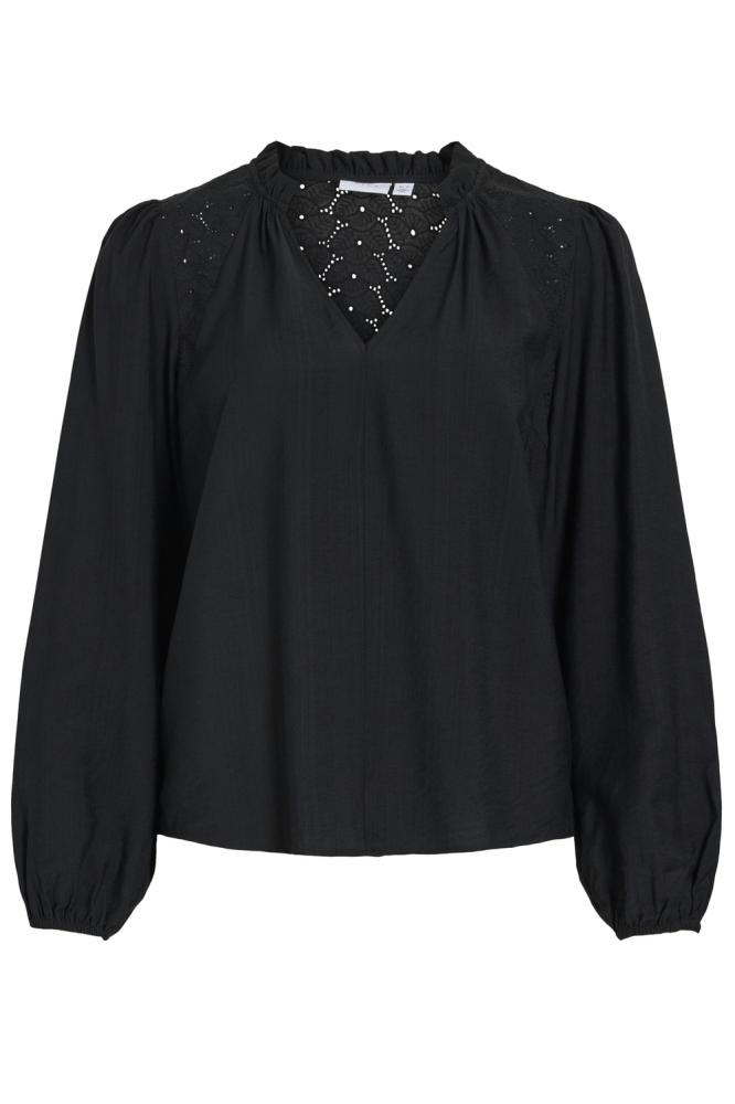 VILADY L/S LACE TOP 14107013 BLACK