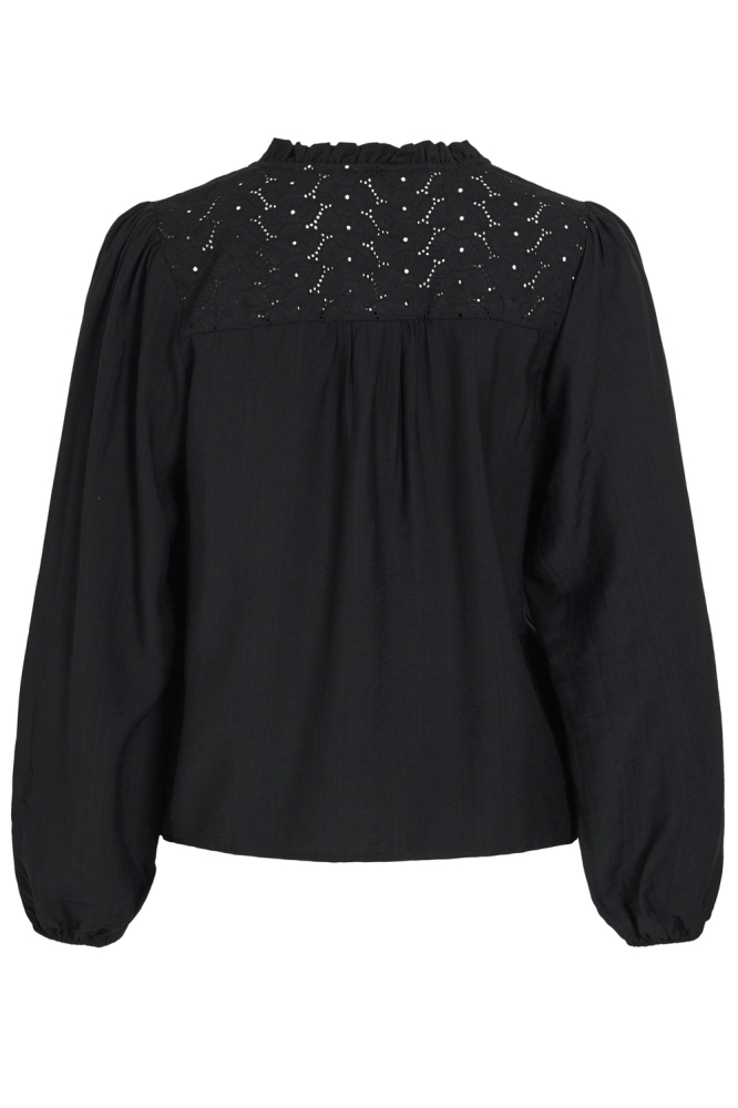 VILADY L/S LACE TOP 14107013 BLACK