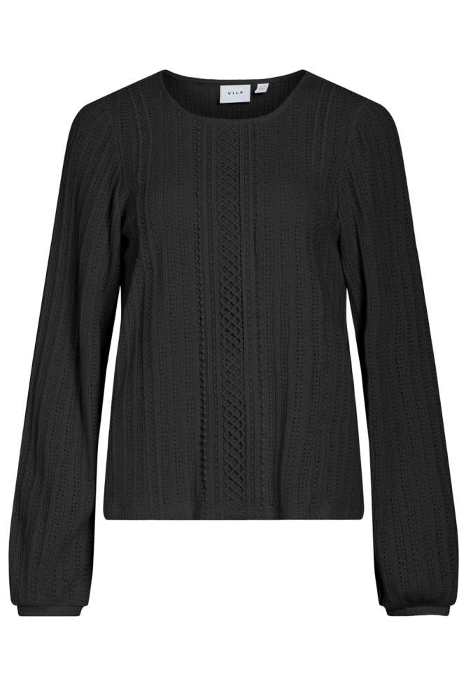 VIALITA O-NECK L/S TOP 14102292 Black Beauty