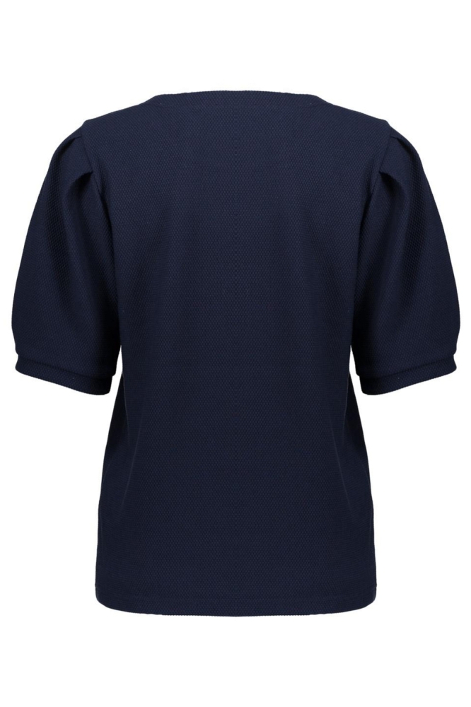 T SHIRT MET STRUCTUUR 52082 21 000675 Navy