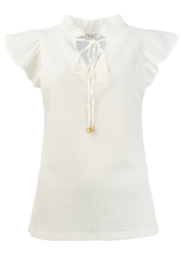 NED Top FERULA SL RMJ SEERSUCKER TRICOT 25S2 U328 01 00 optical white