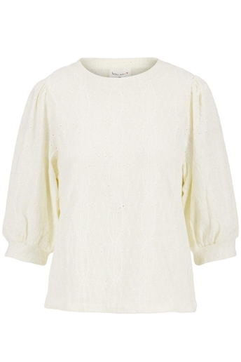 Zusss T-shirt TOP VAN BRODERIE 0304 124 1007 OFF WHITE