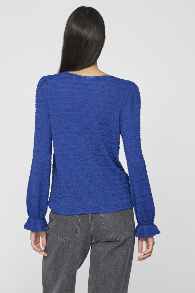 VIMAJA L/S V-NECK TOP 1 14106256 Mazarine Blue