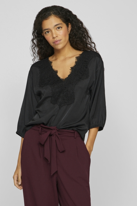 Vila vilace 3/4 lace detail top