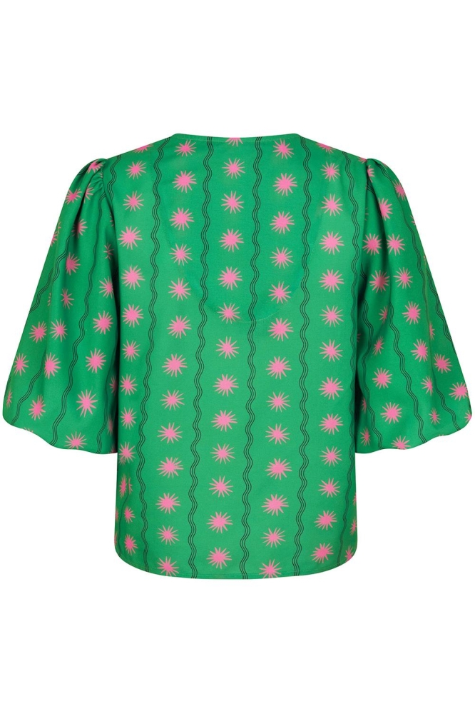 TOP MEREDITH SS2556 1106 GREEN PRINT