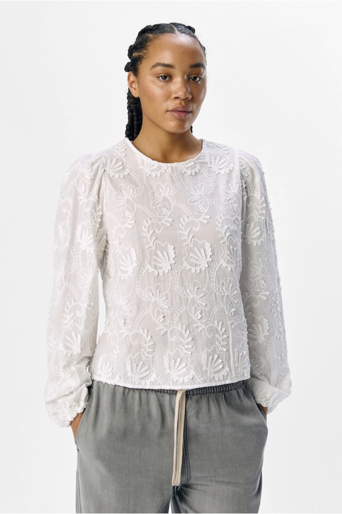 OBJMYA RE L/S TOP NOOS 23046020 Cloud Dancer