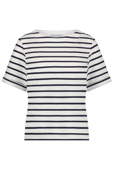 Red Button T-shirt TERRY STRIPE SHORT SLEEVE SRB4528 15 DARK BLUE