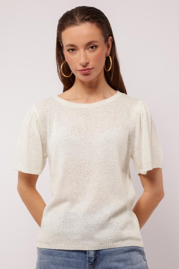 Fluresk Trui NIALA KNITTING TOP 25ZLF01 011 OFF WHITE