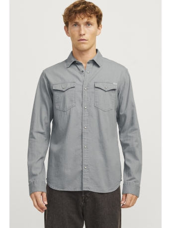 Jack & Jones Overhemd JJESHERIDAN SHIRT L/S NOOS 12138115 Light Grey Denim/SLIM