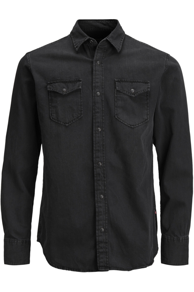 JJESHERIDAN SHIRT L/S NOOS 12138115 Black Denim/SLIM