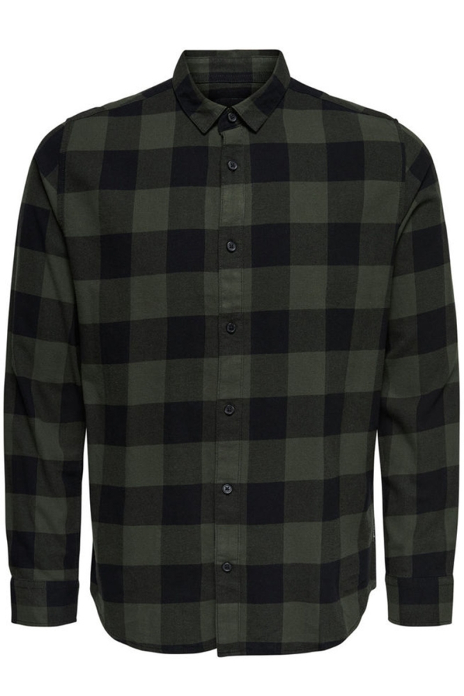 ONSGUDMUND LS CHECKED SHIRT NOOS 22007112 Forest Night