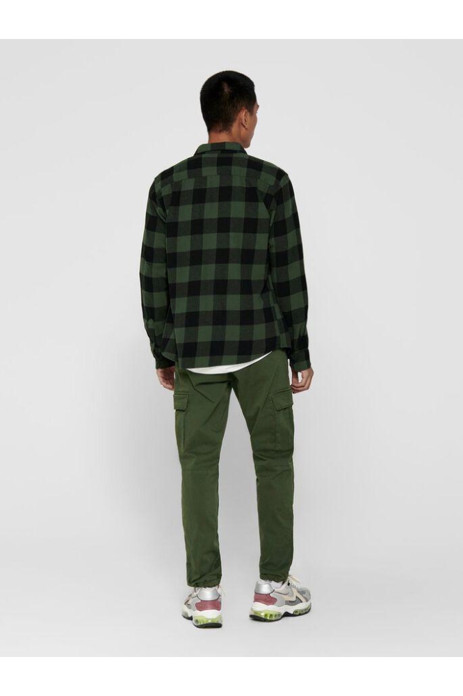 ONSGUDMUND LS CHECKED SHIRT NOOS 22007112 Forest Night