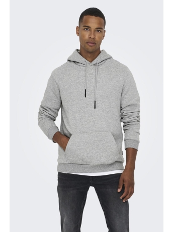 Only & Sons Trui ONSCERES LIFE HOODIE SWEAT NOOS 22018685 Light Grey Melange