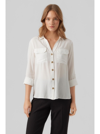 Vero Moda Blouse VMBUMPY L/S SHIRT NEW NOOS 10275283 Snow White