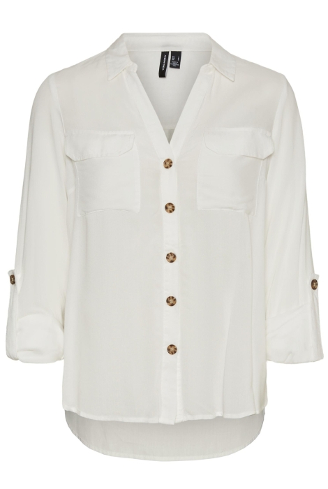 vmbumpy l/s 10275283 shirt noos snow moda blouse white vero new